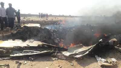 Indian Air Force trainer aircraft crashes on Hyderabad outskirts