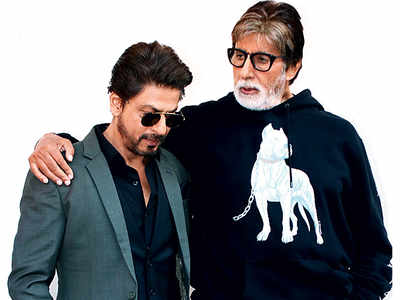 Amitabh Bachchan and Shah Rukh Khan shoot a conversational video for their film Badla