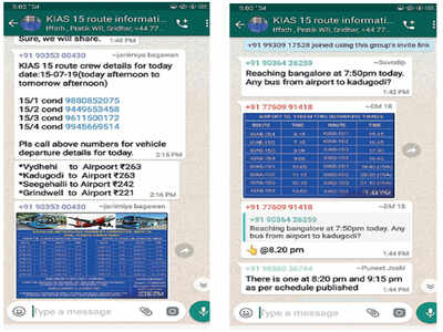 WhatsApp your way to Bengaluru airport