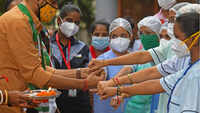 Raksha Bandhan 2020: Mumbai Congress activists tie rakhi to Covid warriors 