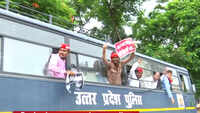 Police baton charge SP workers protesting over NEET, JEE 
