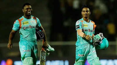 LSG vs CSK Highlights, IPL 2022: De Kock, Lewis star as Lucknow chase down  211 for first win - The Times of India : 19.5 : Lucknow Super Giants : 211/4