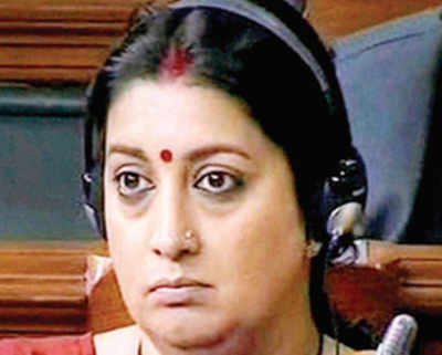 Irani sees red at saffronisation jibes