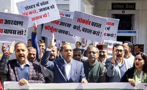 BJP uproar, walkout over Himachal govt’s panchayat quota notification