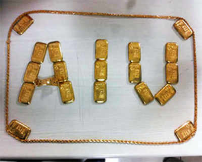 Frequent flier held with Rs 50L gold under her feet