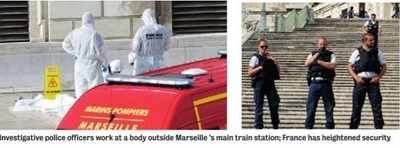 Two dead in Marseille train station knife attack: police