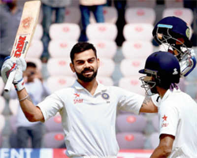 Double tons becoming a habit for Kohli