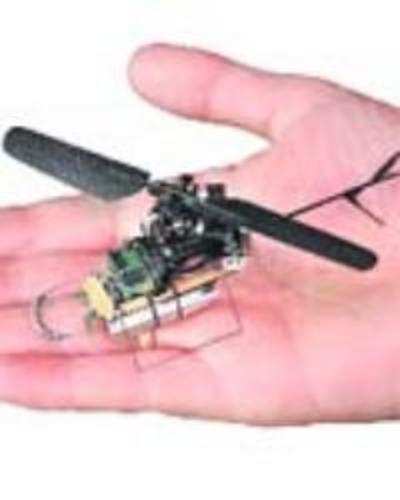 Pocket helicopter can fly and spy