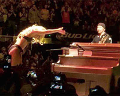 Lady Gaga jams with U2