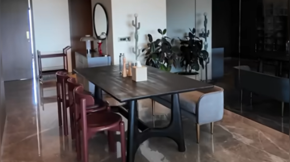 The dining area