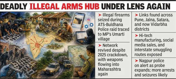 Umarti central India’s major pistol hub, illegal arms marketed via Telegram, Insta