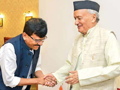 Maharashtra government formation: Sena MP Sanjay Raut meets Governor Koshyari, urged him to invite BJP to stake claim