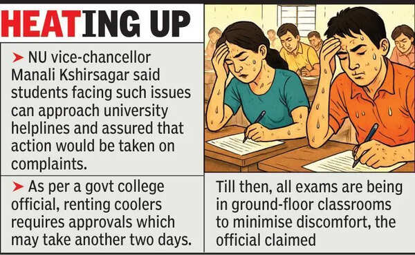 Students sweat it out as exam centres lack coolers amid 44°C heat