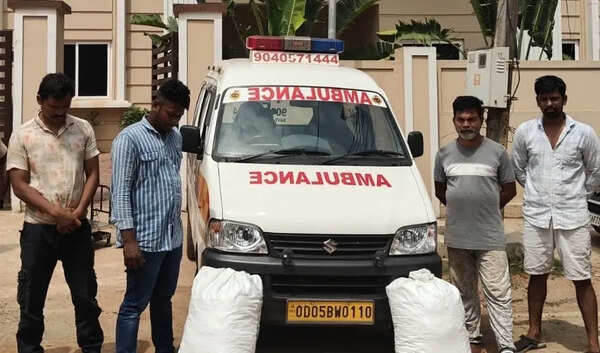 4 running ambulance service for smuggling ganja arrested