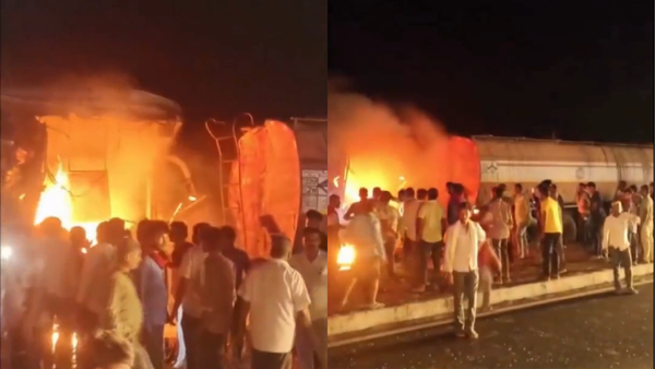 4 dead, 10 injured after bus-tanker collision triggers massive fire on Gujarat highway
