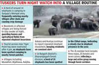 Tusker herds of 14 & 35 trigger alert across Surguja, Raigarh