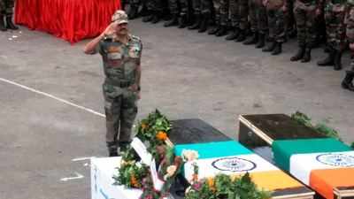 Wreaths laid on Indian jawans martyred in LoC