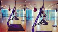 Urvashi Rautela's latest aerial yoga routine is no joke! 