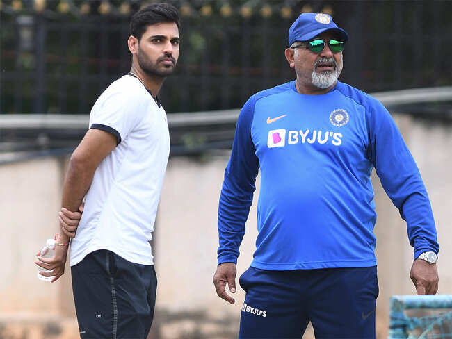 Bhuvneshwar Kumar trains with Indian squad to test fitness