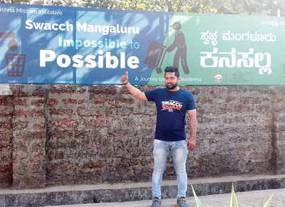 Mangaluru man is serious about cleanliness