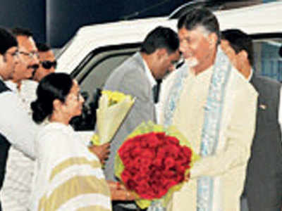Naidu meets Mamata ‘to save democracy’