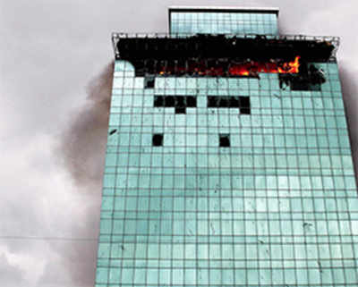 Blaze destroys three floors of Andheri business tower