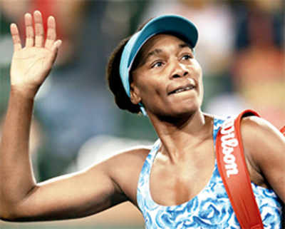 Venus outplayed on Indian Wells return