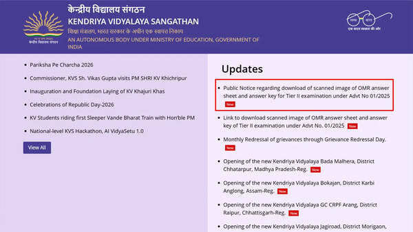 KVS NVS Tier-2 provisional answer key 2026 out, objection window open till May 17