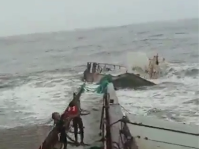 Cargo vessel runs aground off Maharashtra coast, 16 crew members rescued