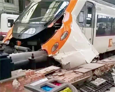 At least 56 injured in Barcelona train crash