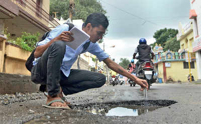 Hunt for Bengaluru’s widest, deepest, longest pothole begins. You know of one?