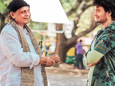 Mithun Chakraborty visits the sets of son Namashi's debut film Bad Boy