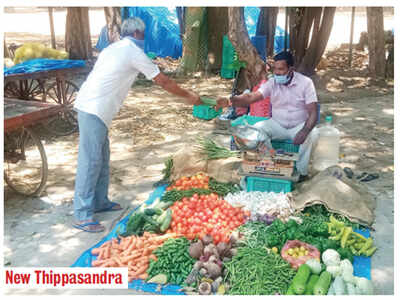 Temporary home for New Thippasandra market