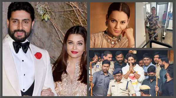 Aishwarya Rai-Abhishek Bachchan divorce rumours, Kangana Ranaut's slap incident, Allu Arjun's arrest, Poonam Pandey's hoax death: Controversies that rocked Bollywood in 2024