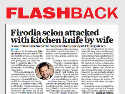 Firodia scion’s wife booked for attempt to murder in Pune