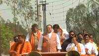 BJP National President JP Nadda holds roadshow in West Bengal's Bishnupur 