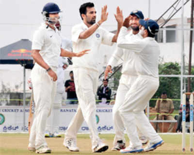 Bowlers make it a good day for India