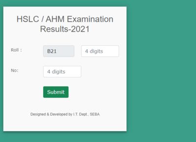 SEBA Assam HSLC Result 2021 Live: Assam Board class 10 and AHM results today @ sebaonline.org