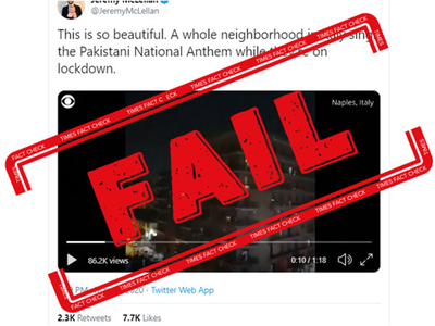 Fake alert: No, people quarantined in Italy did not sing Pakistan's national anthem