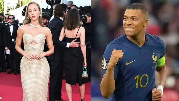 Kylian Mbappe's girlfriend Ester Exposito turns heads with glamorous gold outfit before the World Cup