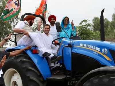 Watch: Rahul Gandhi drives tractor; Punjab CM says time to hand over steering wheel of nation to Congress chief