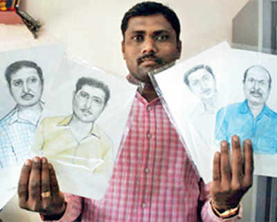 Attack on cop: Nerul police release sketches of suspects