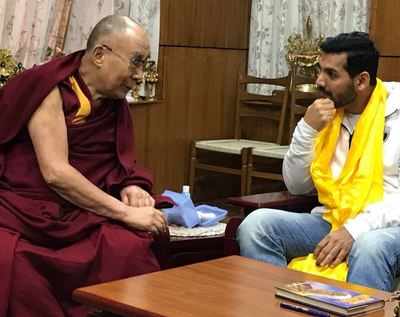 John Abraham meets his holiness The Dalai Lama