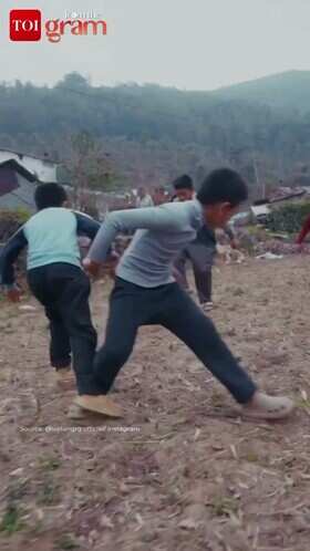 Nepal Home Minister Joins Children for a Friendly Game of Football