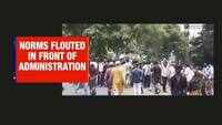 Watch how lockdown norms flouted outside municipal headquarters in Bhopal 