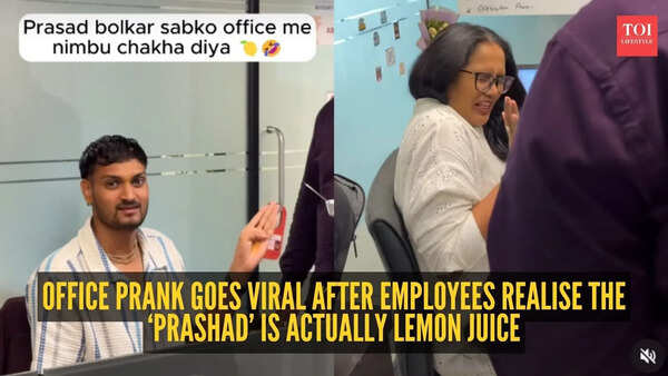 'Sabka software reset ho gaya': Office prank goes viral after employees realise the ‘prashad’ is actually lemon juice