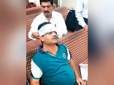 Train guard injured after being hit with stones
