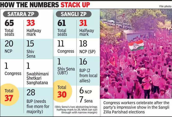 NCP & Sena likely to join forced to keep BJP out in Satara & Sangli ZPs