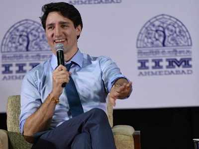 Justin Trudeau visits IIM A, says empowering women is the smart thing to do