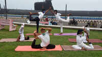 International Yoga Day: Youngsters practise asanas, while following social distancing norms in Vizag 